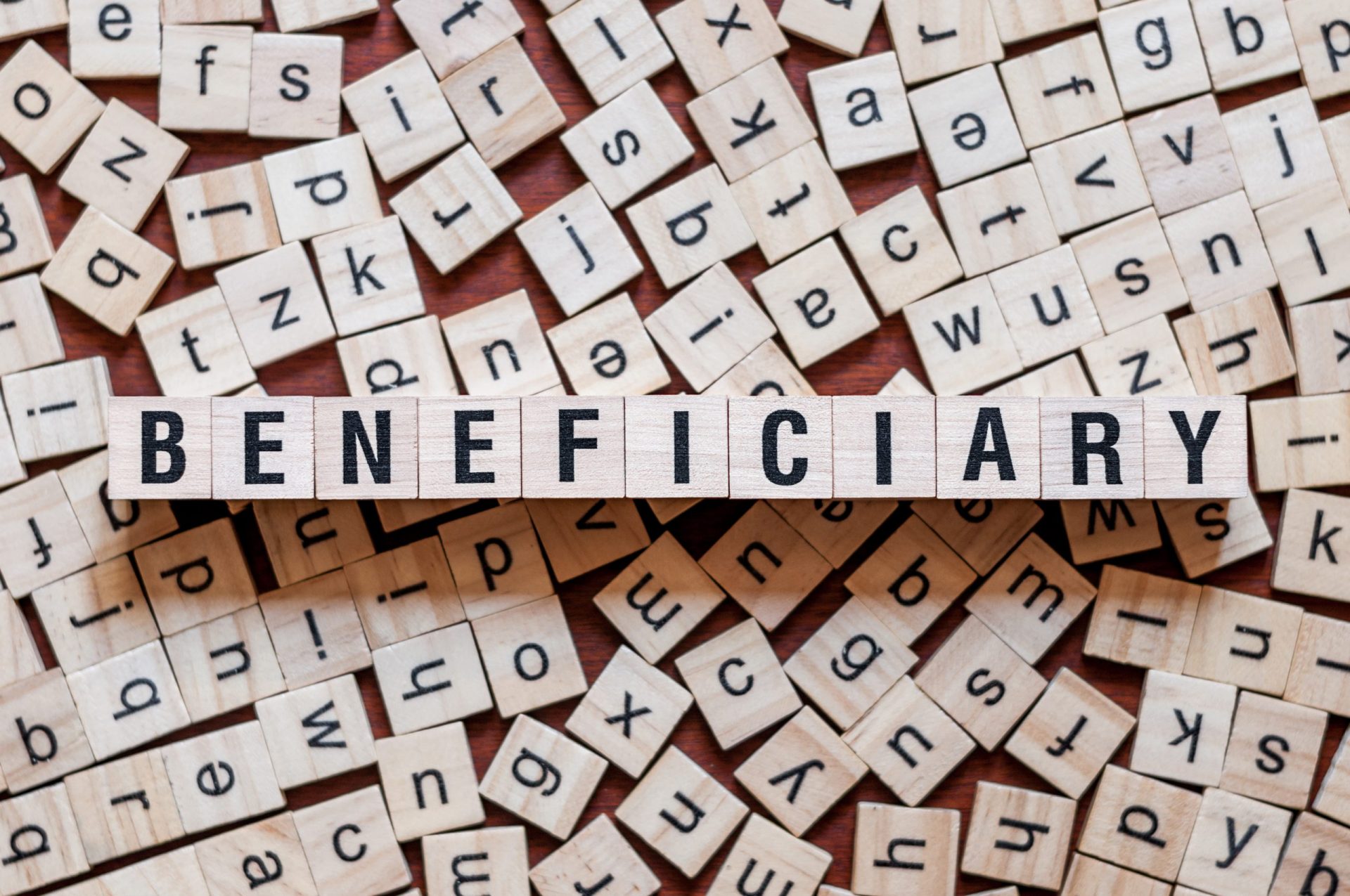 Beneficiary,Word,Concept,On,Cubes,For,Articles